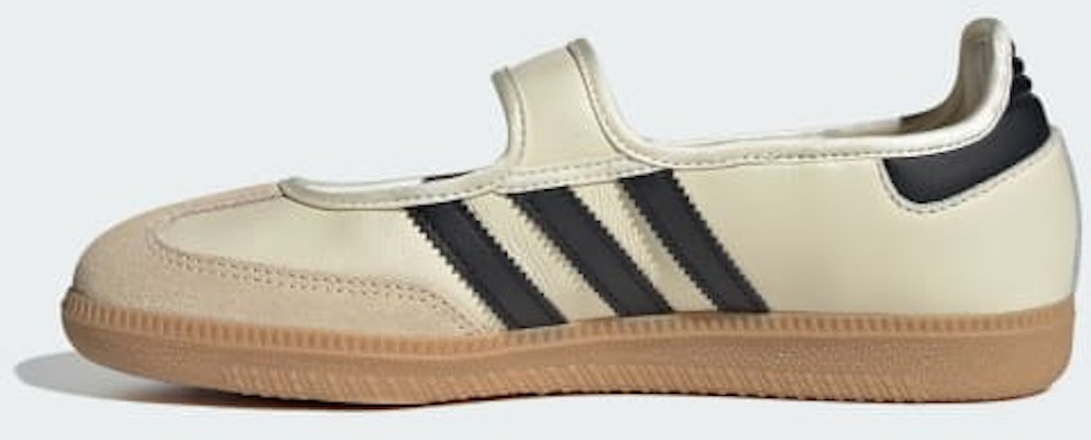 (W) Adidas Samba Jane Blanco Crema/Goma/Negro Core JR7338 Details for (W) Adidas Samba Jane Blanco Crema/Goma/Negro Core JR7338