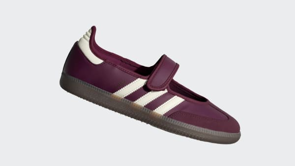 Lookbook (Women) Adidas Samba Jane Maroon/Cream White/Gold Metallic IH6561
