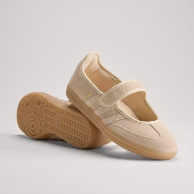 (W) Adidas Samba Jane 米色金屬休閒鞋 Sand Strata/金色款式 HQ9496 Buy (W) Adidas Samba Jane 米色金屬休閒鞋 Sand Strata/金色款式 HQ9496