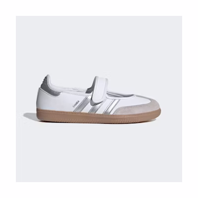 (W) Adidas Samba Jane Sneakers Cloud White/Silver Metallic/Gum