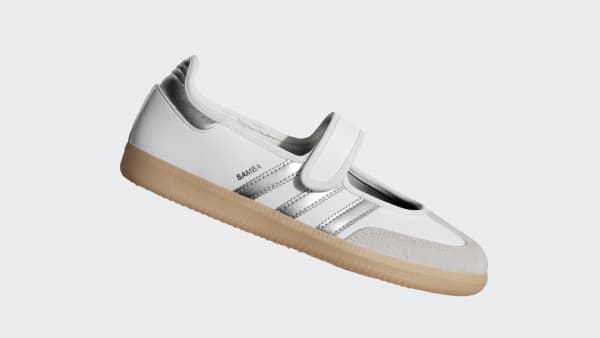 Lookbook (W) Adidas Samba Jane Cloud White/Silver Metallic/Gum Sneakers KJ3785