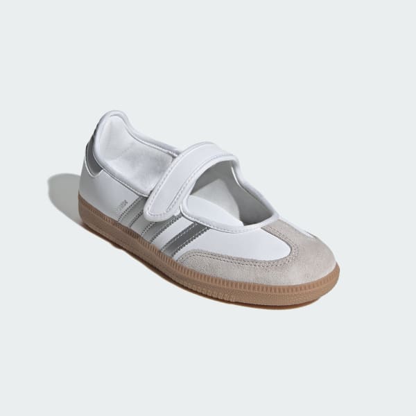 Details for (W) Adidas Samba Jane Cloud White/Silver Metallic/Gum Sneakers KJ3785