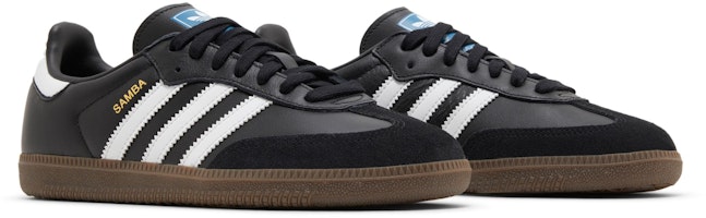 adidas Originals Samba OG 圓頭繫帶 防滑耐磨 低幫 板鞋 女款 黑色 Cheap adidas Originals Samba OG 圓頭繫帶 防滑耐磨 低幫 板鞋 女款 黑色