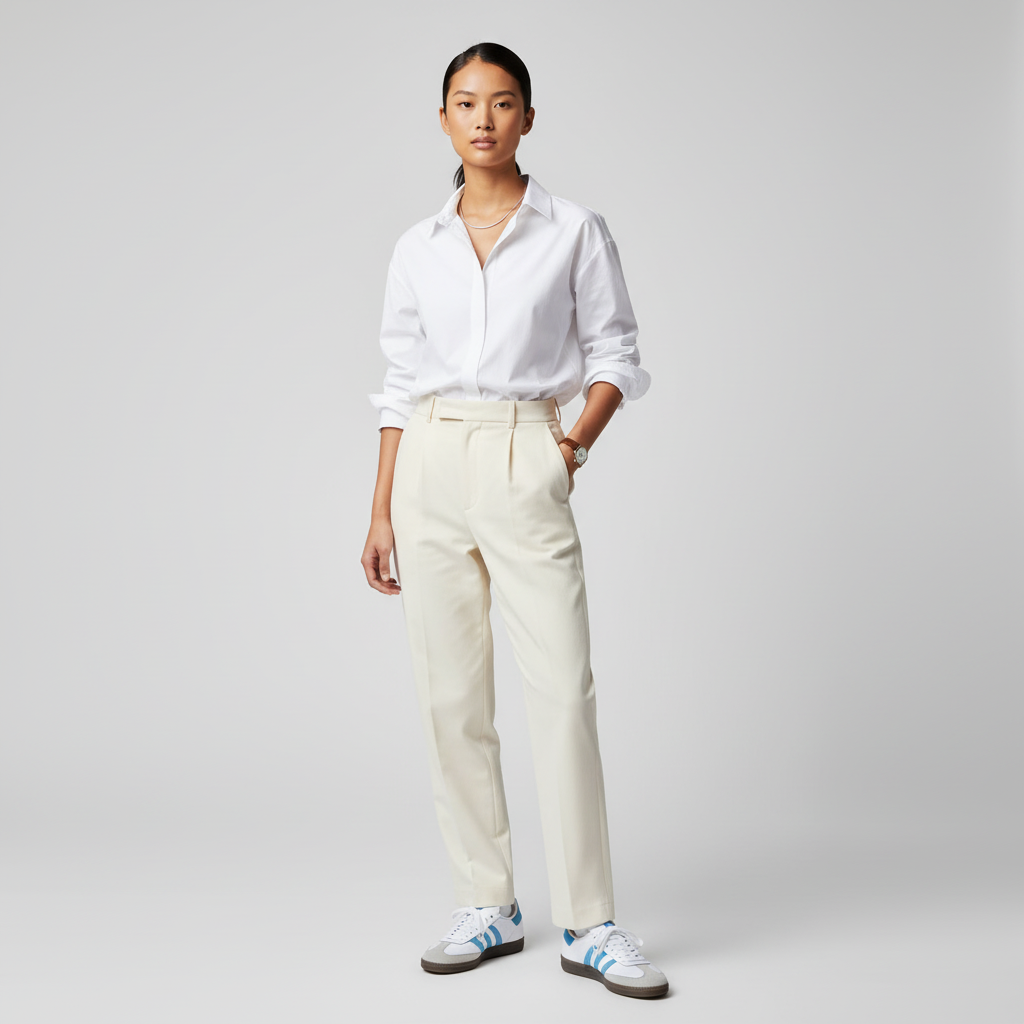 Lookbook (W) adidas Samba OG 'Putih Halo Biru Gum' IE0877