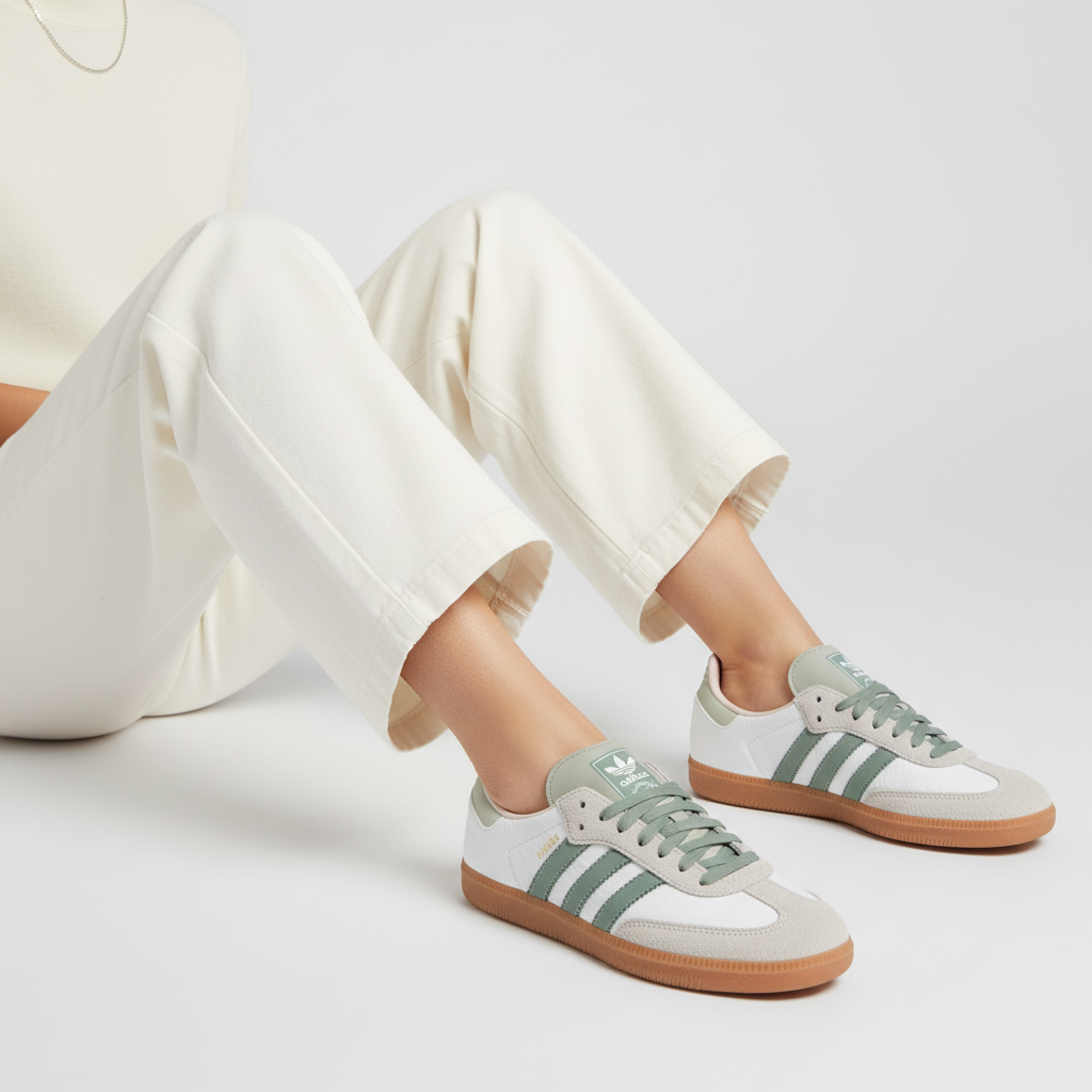 Order (W) adidas Samba OG 'Putih Perak Hijau' ID0492