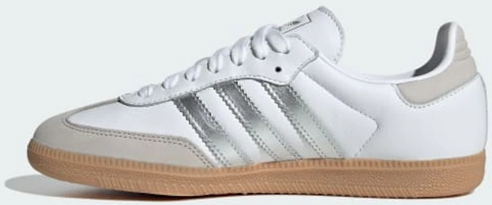 (Women) adidas Samba OG 'White Silver Metallic Grey' JI2725 Cheap (Women) adidas Samba OG 'White Silver Metallic Grey' JI2725