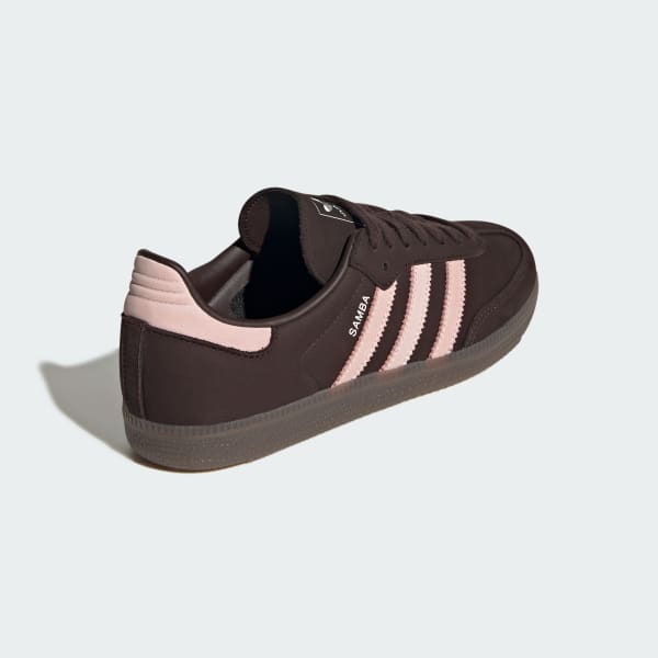 Purchase (W) Adidas Samba OG Aurora Kopi/Pink Sandy/Putih Awan IH9166
