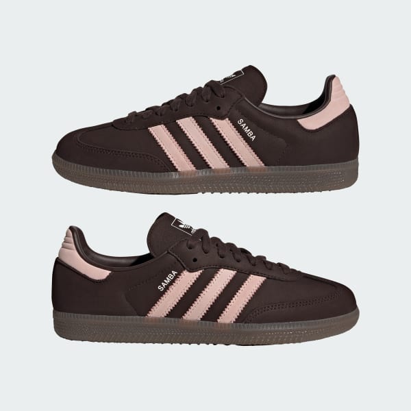 Cheap (Women) Adidas Samba OG Aurora Coffee/Sandy Pink/Cloud White IH9166
