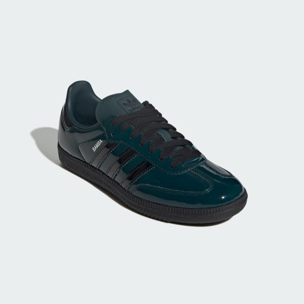 Shop (W) Adidas Samba OG Aurora Ivy/Hitam Teras/Perak Metalik JR8750
