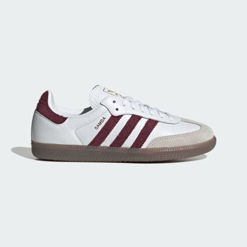 (Women) adidas Samba OG Cloud White/Maroon/Gum LA0973