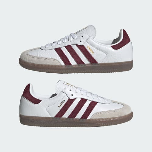 Sizing (W) adidas Samba OG 雲白/酒紅/生膠 LA0973