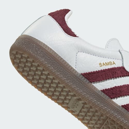 Cheap (W) adidas Samba OG 雲白/酒紅/生膠 LA0973