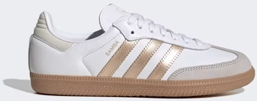 (Women) adidas Samba OG Cloud White/Wonder Gold Met /Grey One IH9127 (Women) adidas Samba OG Cloud White/Wonder Gold Met /Grey One IH9127