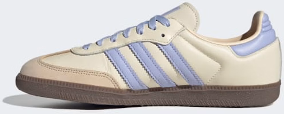 (Women) Adidas Samba OG Cream White/Violet Tone/Sand Strata JI2678 Details for (Women) Adidas Samba OG Cream White/Violet Tone/Sand Strata JI2678