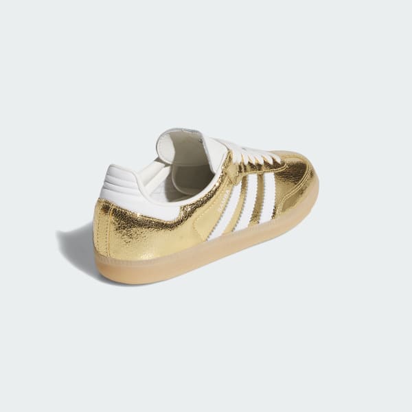 Details for (Women) Adidas Samba OG Gold Metallic/Cloud White/Core White KI5719