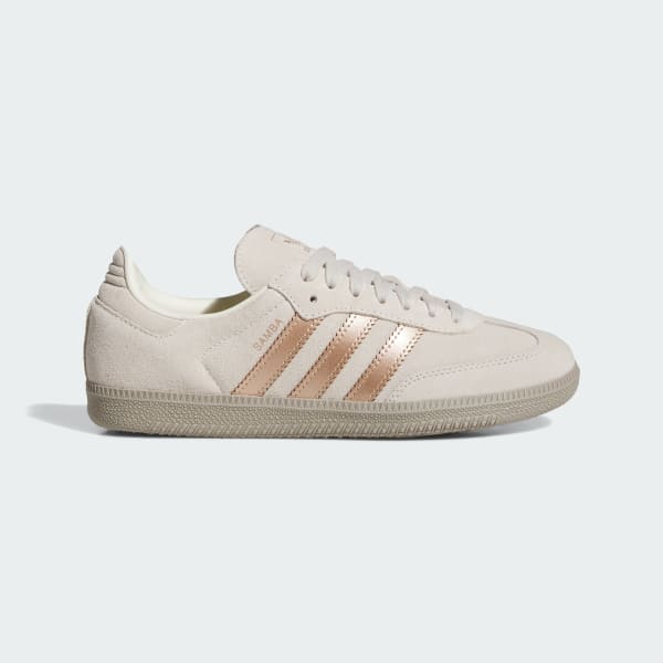 (Women) Adidas Samba OG Off White/Copper Metallic/Putty Beige JQ2106
