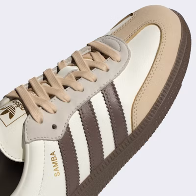 (Women) Adidas Samba OG Off White/Earth Strata/Gum JR8842 1