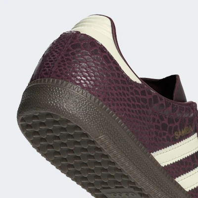 (W) Adidas Samba OG Retro Classique Baskets Bordeaux/Blanc Crème/Or Métallisé IH3979 3