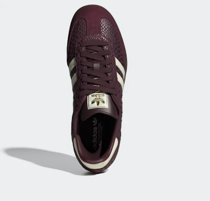 (W) Adidas Samba OG Retro Classique Baskets Bordeaux/Blanc Crème/Or Métallisé IH3979 Shop (W) Adidas Samba OG Retro Classique Baskets Bordeaux/Blanc Crème/Or Métallisé IH3979