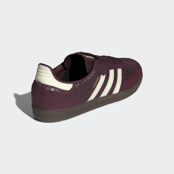 Sizing (W) Adidas Samba OG Retro Classique Baskets Bordeaux/Blanc Crème/Or Métallisé IH3979