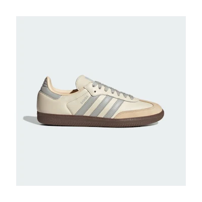 (W) Adidas Samba Shoes Cream White/Wonder Silver/Sand Strata
