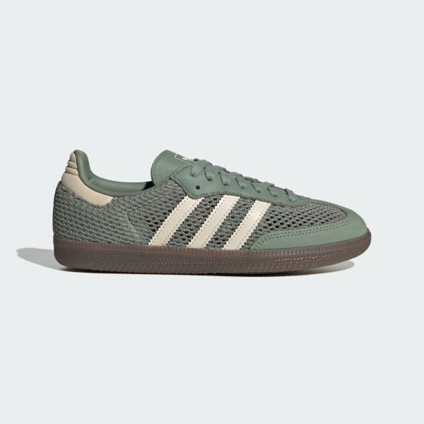 (Women) Adidas Samba OG Silver Green/Wonder White/Gold Metallic IH4002