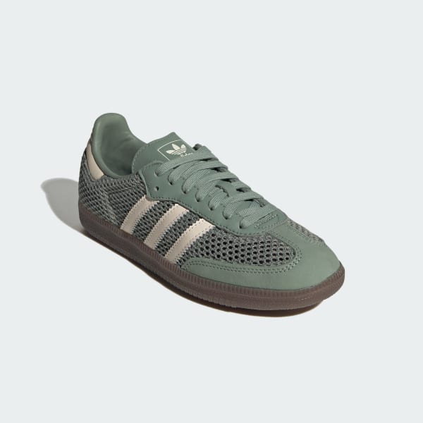 Shop (W) Adidas Samba OG 銀綠/奇幻白/金屬金 IH4002