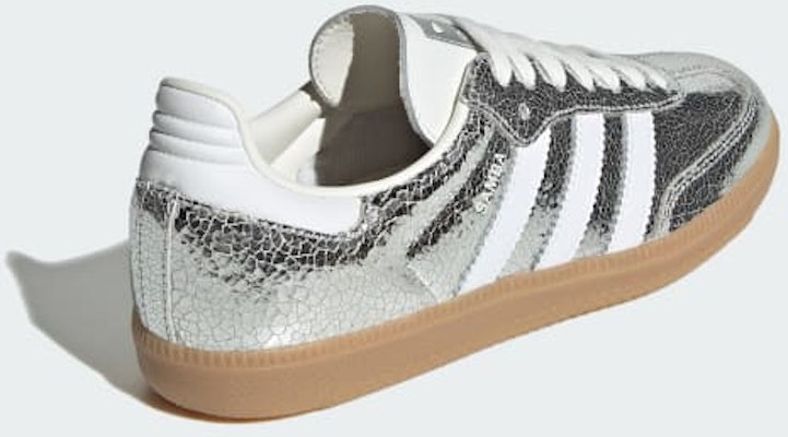 (W) Adidas Samba OG Plata Metálica/Blanco Nube/Blanco Core JR0035 Details for (W) Adidas Samba OG Plata Metálica/Blanco Nube/Blanco Core JR0035