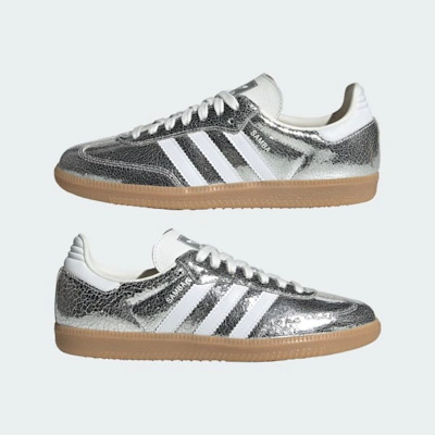 (Women) Adidas Samba OG Silver Metallic/Cloud White/Core White