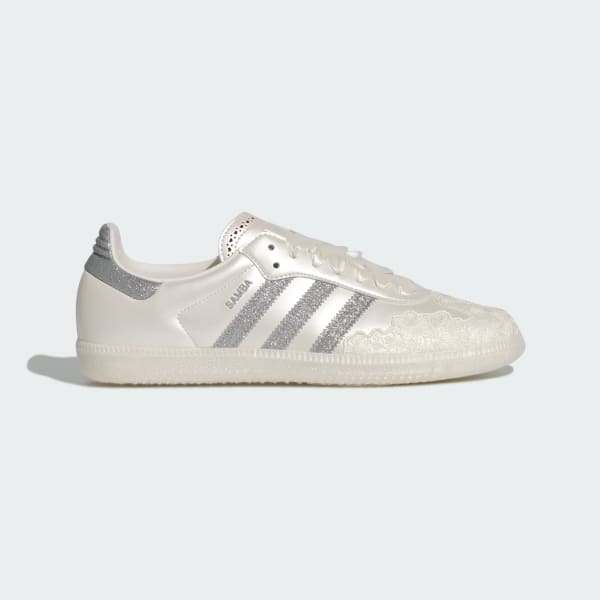 (Women) Adidas Samba OG Sneakers Chalk White/Supplier Colour/Silver Metallic HP3658