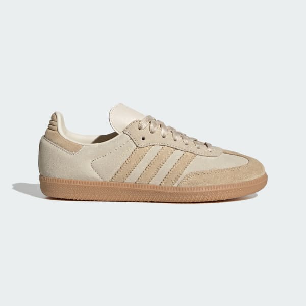 (Women) Adidas Samba OG Sneakers Cloud White/Wonder White/Sand Strata JR8873