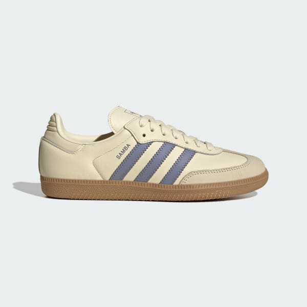 (Women) Adidas Samba OG Sneakers Cream White/Silver Violet/Gum JS1362