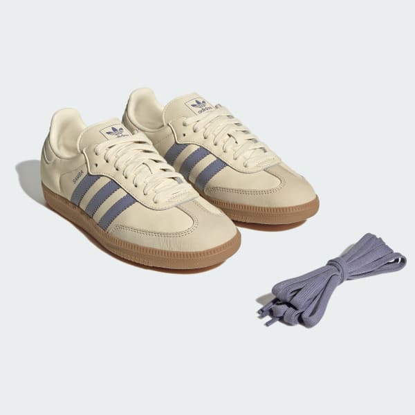 Cheap (W) Adidas Samba OG Zapatillas Blanco Crema/Violeta Plata/Goma JS1362