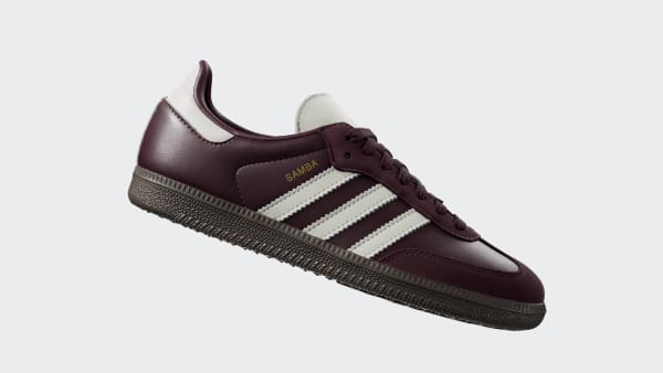 Lookbook (W) Adidas Samba OG 經典運動鞋 酒紅色/米白色/生膠鞋底 JR8844