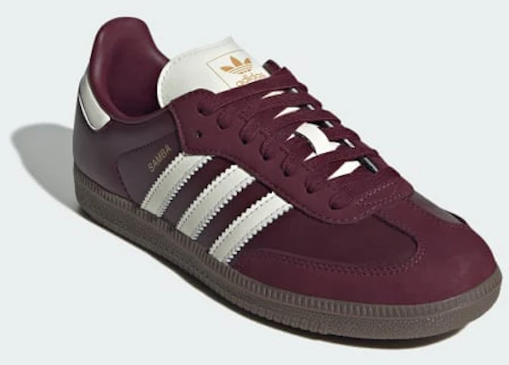 (W) Adidas Samba OG 經典運動鞋 酒紅色/米白色/生膠鞋底 JR8844 Details for (W) Adidas Samba OG 經典運動鞋 酒紅色/米白色/生膠鞋底 JR8844
