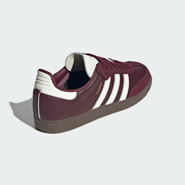 Sizing (W) Adidas Samba OG 經典運動鞋 酒紅色/米白色/生膠鞋底 JR8844