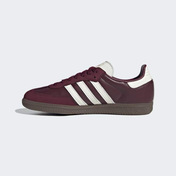 Cheap (W) Adidas Samba OG 經典運動鞋 酒紅色/米白色/生膠鞋底 JR8844