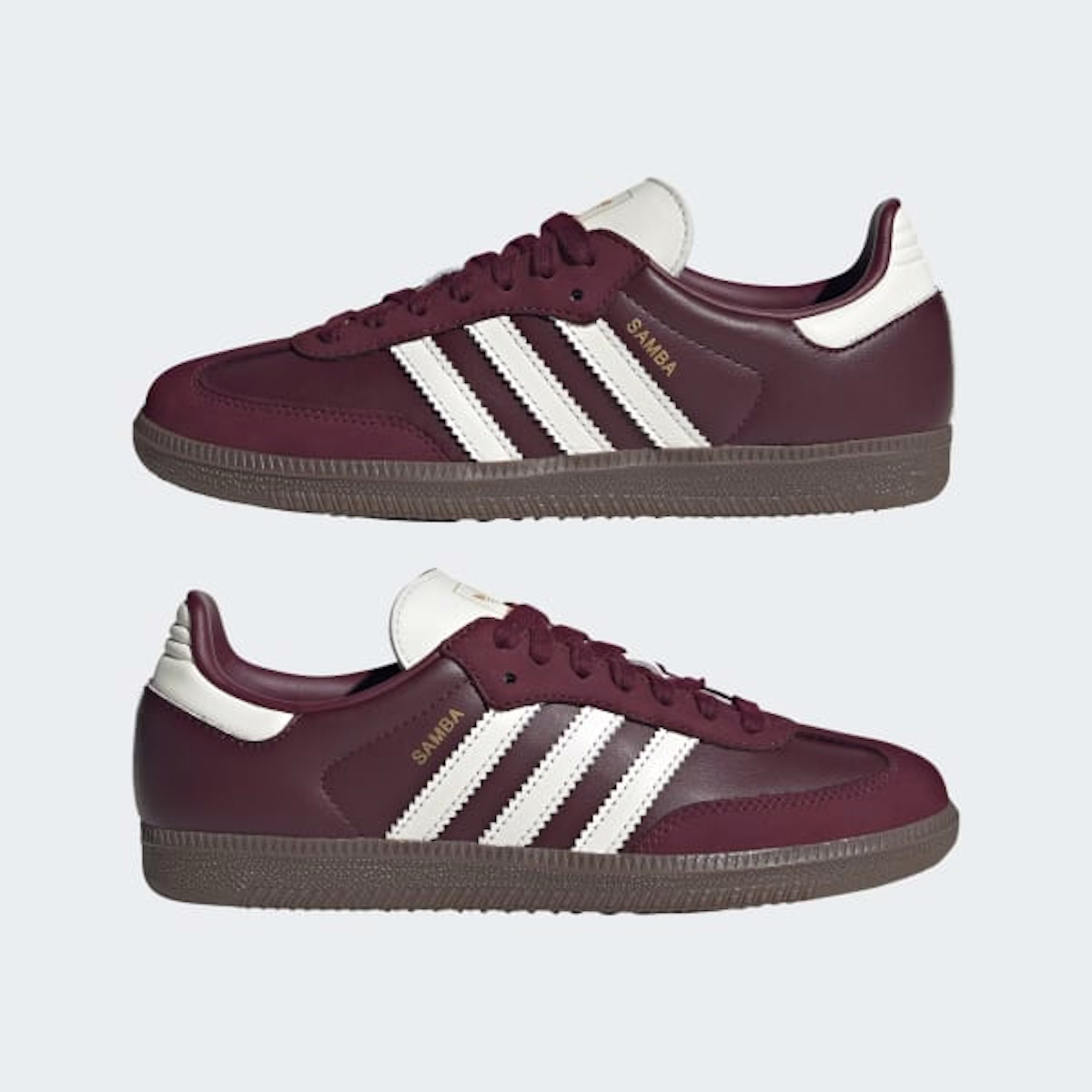 (Women) Adidas Samba OG Sneakers Maroon/Off White/Gum