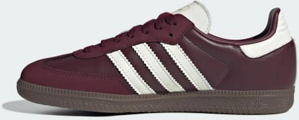 (W) Adidas Samba OG Maroon/Putih Krim/Gum Sneakers. JR8844 1