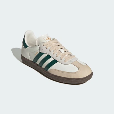 (Women) Adidas Samba OG Sneakers Off White/Collegiate Green/Sand Strata