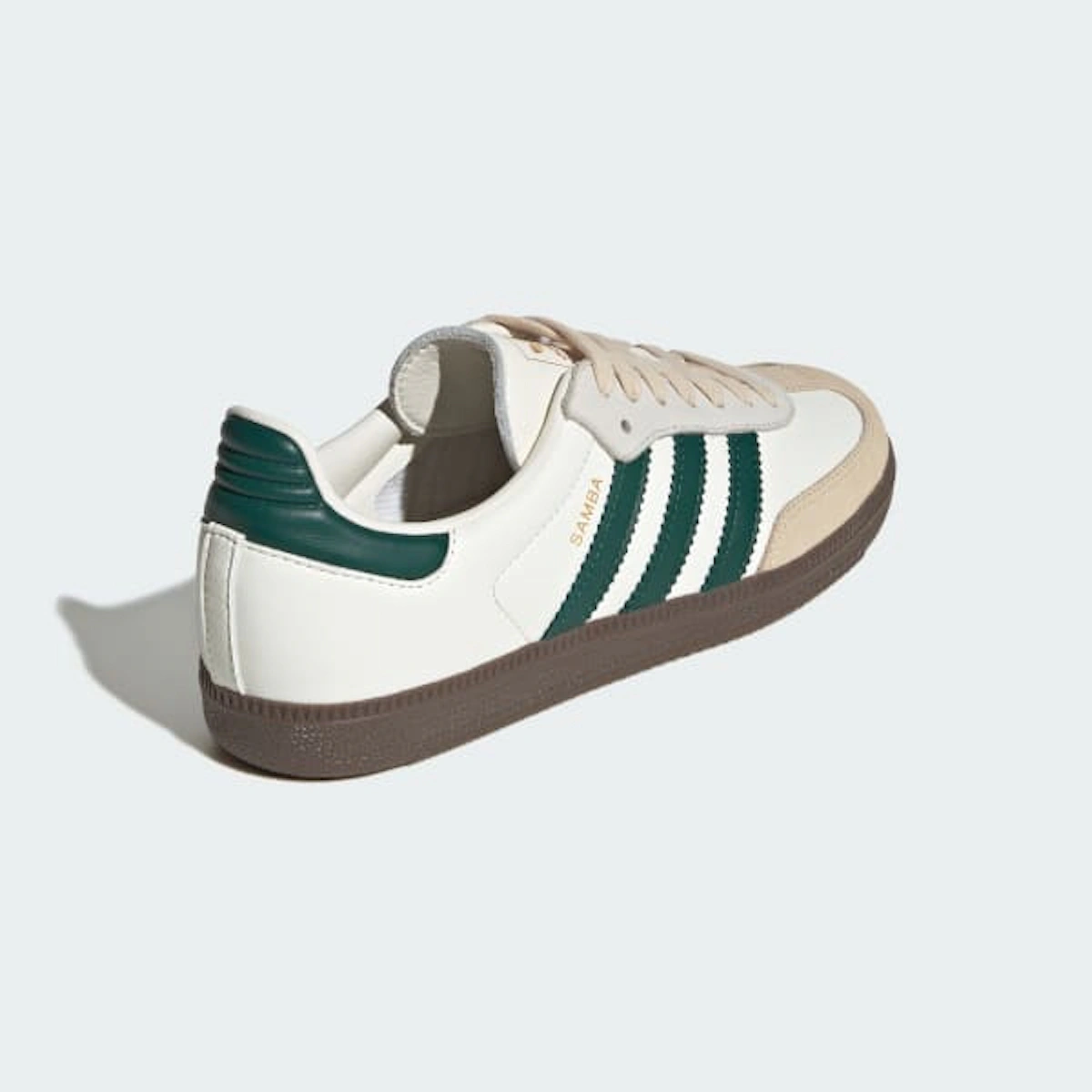 (Women) Adidas Samba OG Sneakers Off White/Collegiate Green/Sand Strata