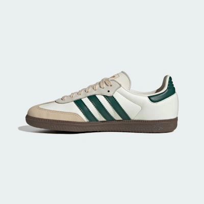(Women) Adidas Samba OG Sneakers Off White/Collegiate Green/Sand Strata
