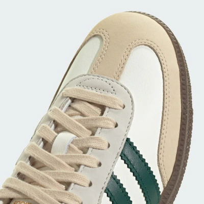 (Women) Adidas Samba OG Sneakers Off White/Collegiate Green/Sand Strata