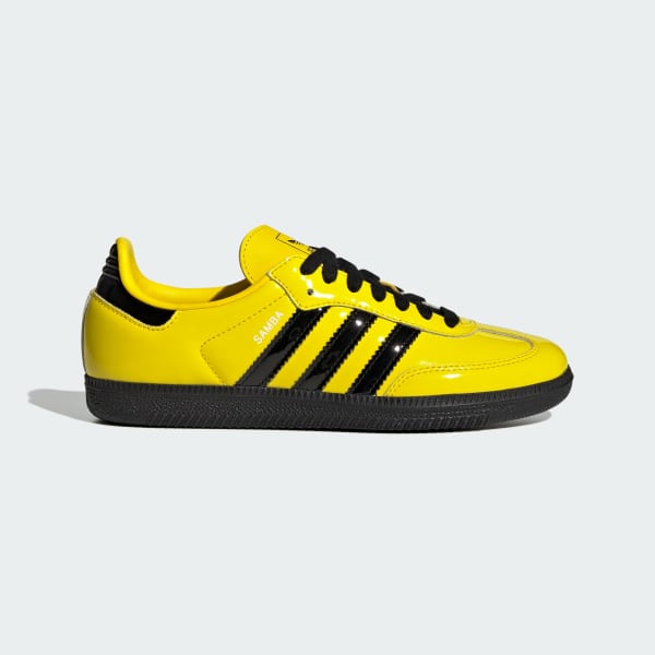 (Women) Adidas Samba OG Sneakers Yellow/Core Black/Silver Metallic JR8749