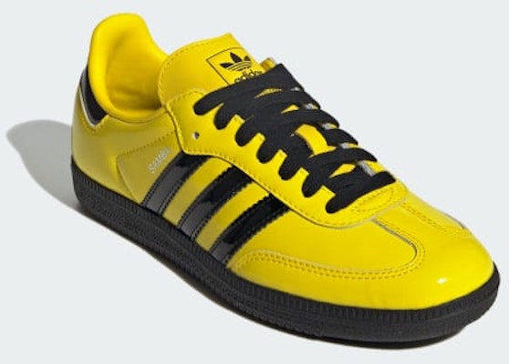 (Women) Adidas Samba OG Sneakers Yellow/Core Black/Silver Metallic JR8749 Shop (Women) Adidas Samba OG Sneakers Yellow/Core Black/Silver Metallic JR8749