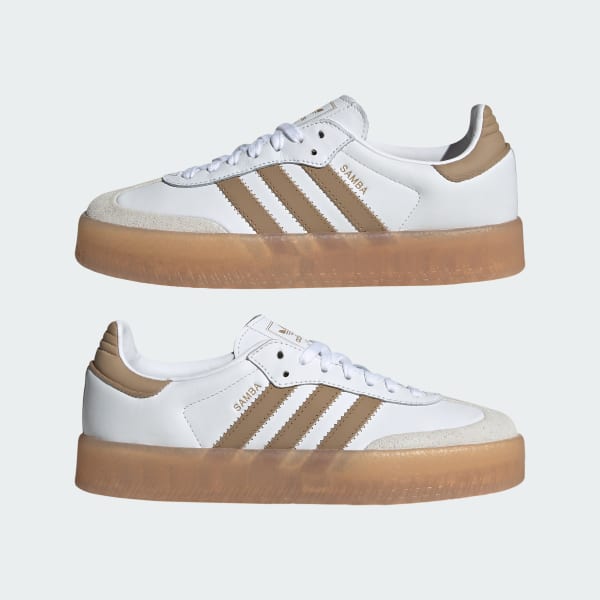 Sizing (W) Adidas Samba Kasut Putih Awan/Putih Kekuningan/Kadbod JQ0982