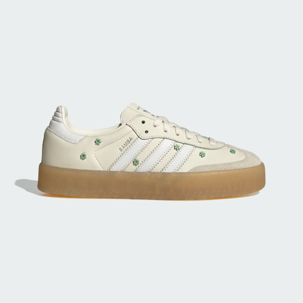 (Women) Adidas Samba Sneakers Off White/Cloud White/Clear Mint JS3953