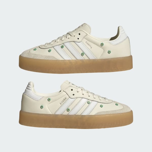 Cheap (W) Adidas Samba 運動鞋 米白/雲白/清新薄荷 JS3953