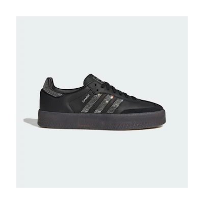 (W) Adidas Samba W Sneakers Core Black/Silver Metallic/Gum