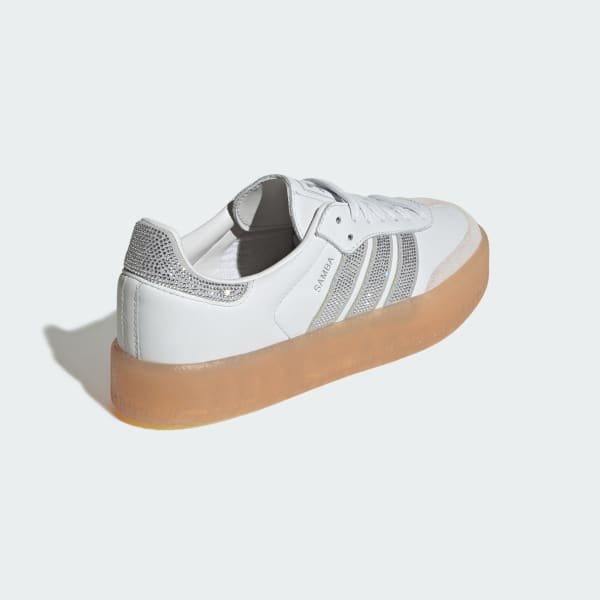 (W) Adidas SAMBAE "W" Puffer Sandals Crystal White/Silver Metallic/Gum 圖 6